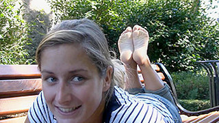 French Barefeet Blue Eyed Girl