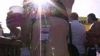 Freaky Girls Get Naked In The VIP Of Spring Break Party