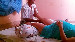 Pregnant Woman Getting Leg Massage