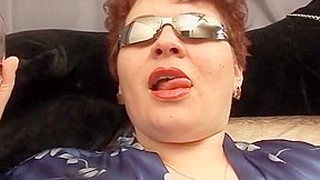 Fat Russian Mature Masturbates