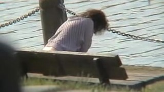 Amateur Milf Caught Pissing On The River Bank