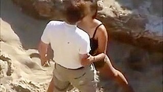 Spying Hot Couple Strip   Fuck On Beach
