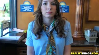 Hotel Receptionist Takes Money For Sex With A Big Cock In Reality Vid