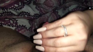 Handjob With Long Nails *scratching Small Dick And Let Him Explode*