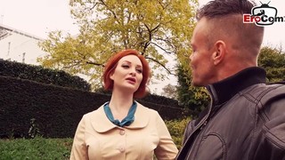 German Agent Pick Up Big Tits Redhead Milf