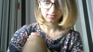 Beautiful Girl With Glasses Easily Fist Her Pussy