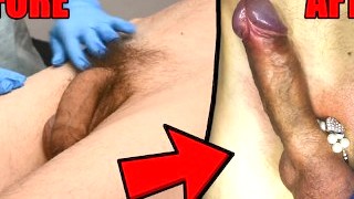 Dick Wax Depilation By Cute Esthetician. BEFORE And AFTER