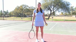 Bad Girl Plays Tennis Naked On A Public Court