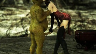 3D Girls Ruined By Monstrous Creatures!