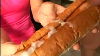 Japanese Cutie Eating Cum On Food (three)