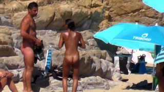Naked Arab Girl Playing Water Tennis Tanned Lines Sunbathing