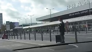 Czech Stewardess Is Spreading Her Legs Wide Open For A Stranger Who Gave Her Money