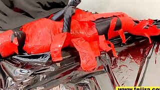 Fejira Com – 3 Layer Zentai And Tape Mummification Orgasm