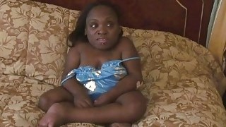 Black Midget Girl Fucks Hard White Cock