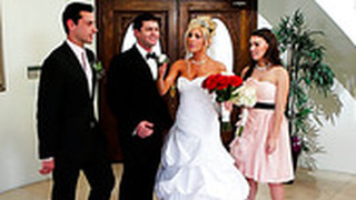 Sexy Bride Tasha Reign Kisses Passionately At The Wedding