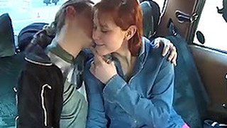 Redhead Big Natural Breast Teen Loves Backseat Fuck In A Public Taxi Car
