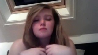 Cute Chubby Busty Girl Has Cybersex With Her Bf And Rubs One Off