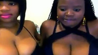 Homemade Sex Vid With Two Ebony Gals Boasting Of Their Big Boobs