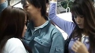Gorgeous Asian Giving A Blowjob In A Crowded Bus
