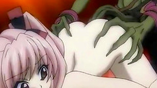 Cute Anime Gets Monster Fucked At Her Butt Hole