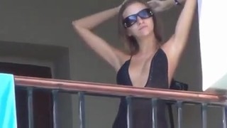 Amateur Sex On Hotel Balcony