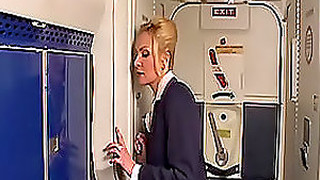 Sex Story In The Plane Gets The Stewardess Sexcited