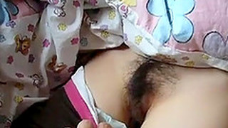 Sleeping Japanese Girl Gets Her Bushy Pussy Examined And Fingered