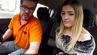Horny British Slut Riding Cock To Pass Her Driving Test