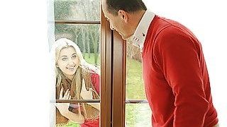 OLD4K. Old Dad Enjoys Unexpected Encounter With Beautiful...
