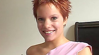 Dashing Redhead With Short Hair Getting Pounded Hardcore