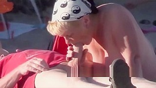 Plage, Suçage de bite, Couple, Masturbation, Mature